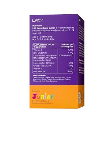 LAC LAC ImmuGuard Junior with Probiotics Lychee Flavour (30 Jelly Sticks)