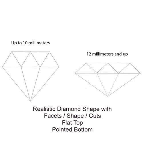 O'CREME O'Creme Clear Edible Diamonds 8 Millimeters for Decorating Cakes, 28 Pieces