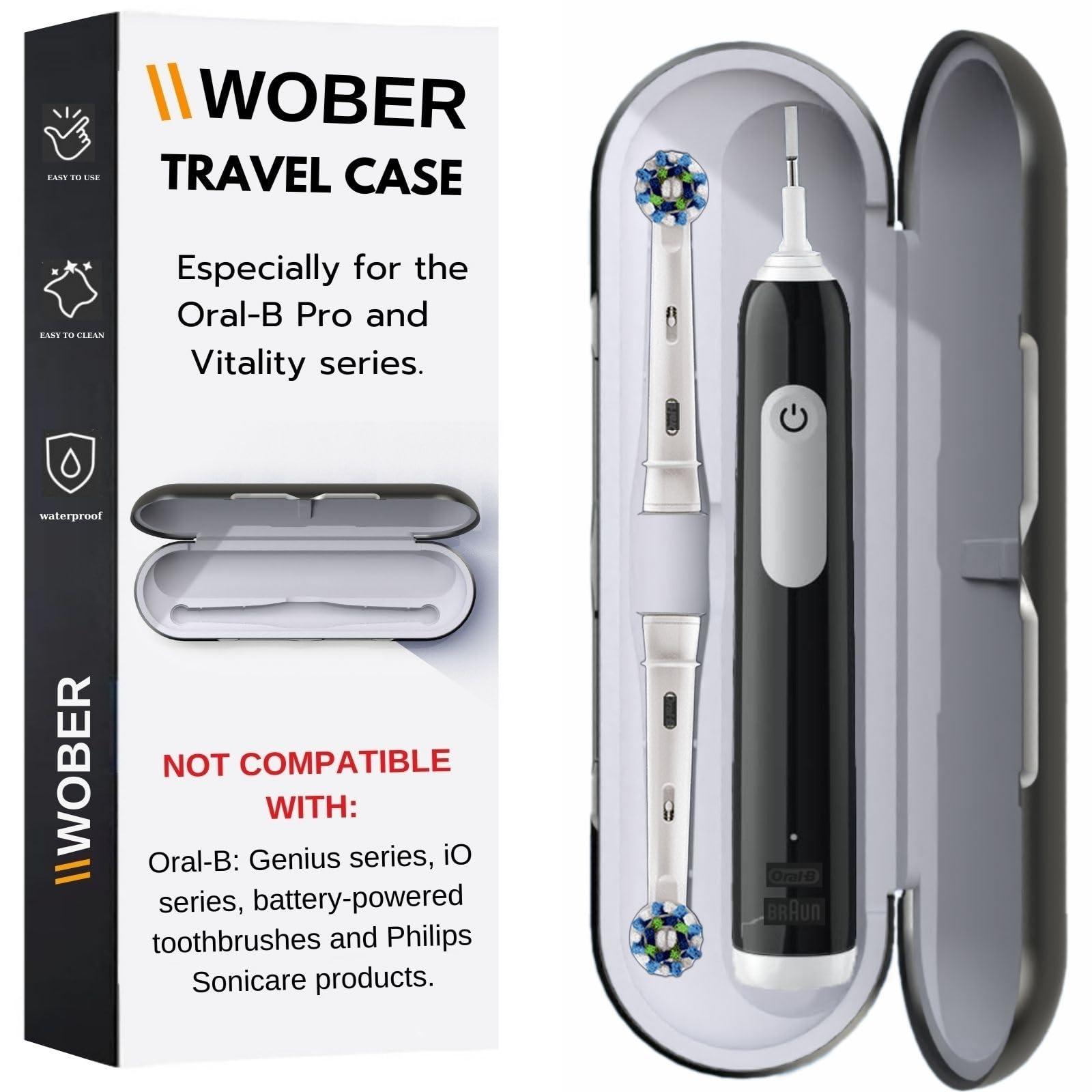 wober Travel Case for Oral B Pro 1000 Electric Toothbrush - Specifically Designed for Oral-B Pro 1000/1500/2000/3000/3500/Vitality, Hard Protective Cover, Portable Toothbrush Holder
