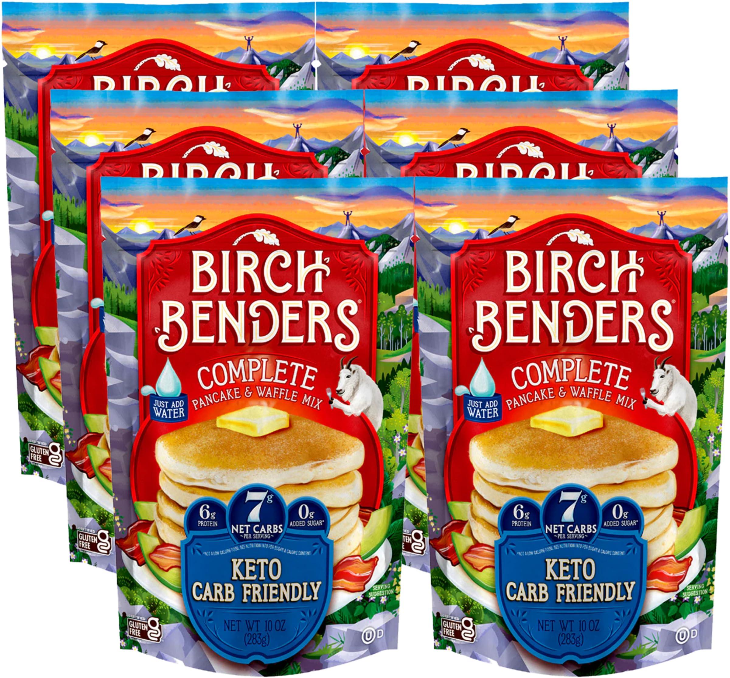 Birch Benders Keto Pancake & Waffle Mix by Birch Benders, High Protein, Gluten-free, Keto-Friendly, 10 oz (Pack of 6)