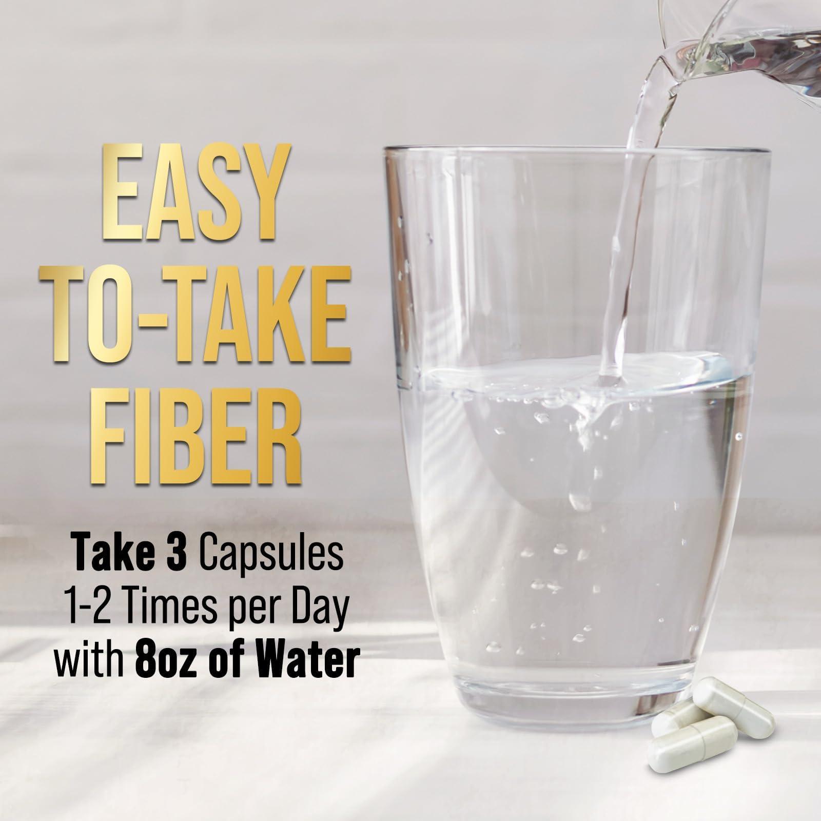 Nature's Nutrition Psyllium Husk Capsules 1500mg, Natural Daily Soluble & Insoluble Fiber, Psyllium Husk Powder Fiber Caps Supports Digestion Colon Health & Regularity, Non-GMO Gluten Free Supplement - 60 Veg Capsules