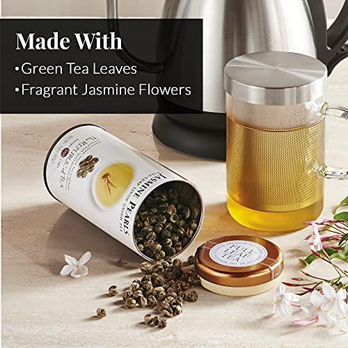 The Republic of Tea The Republic of Tea Jasmine Pearls Full-Leaf Loose Green Tea | 3.0 Ounce Refill Bag | Steeps 50 Cups