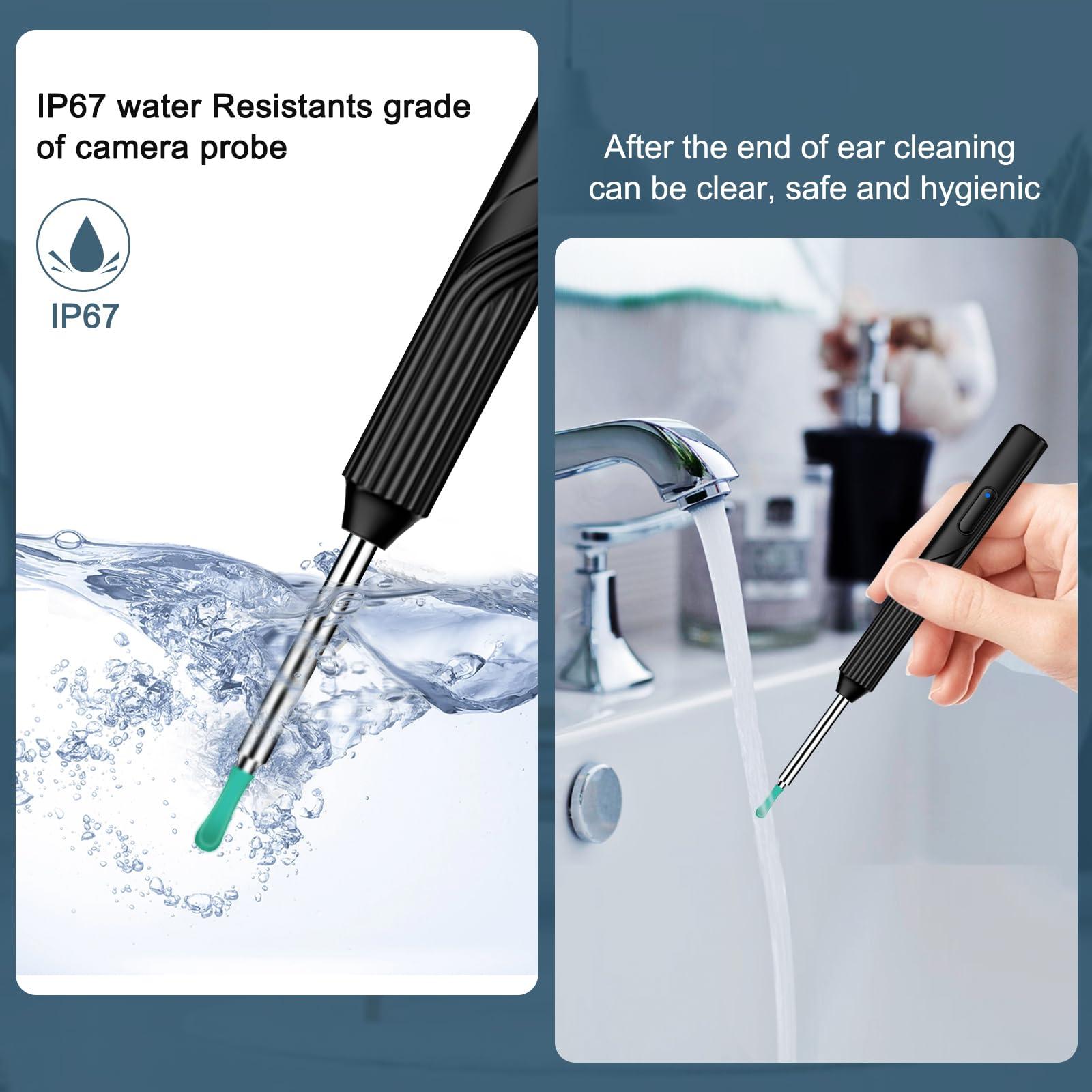 Mapleboom Pro Ear Wax Removal,Soft Silicone Ear Scoop for Ear Cleaning, Ear Cleaner with 1080P HD Otoscope Camera and Light Plus 6Pcs Ear Set for All iPhone and Android Phones.