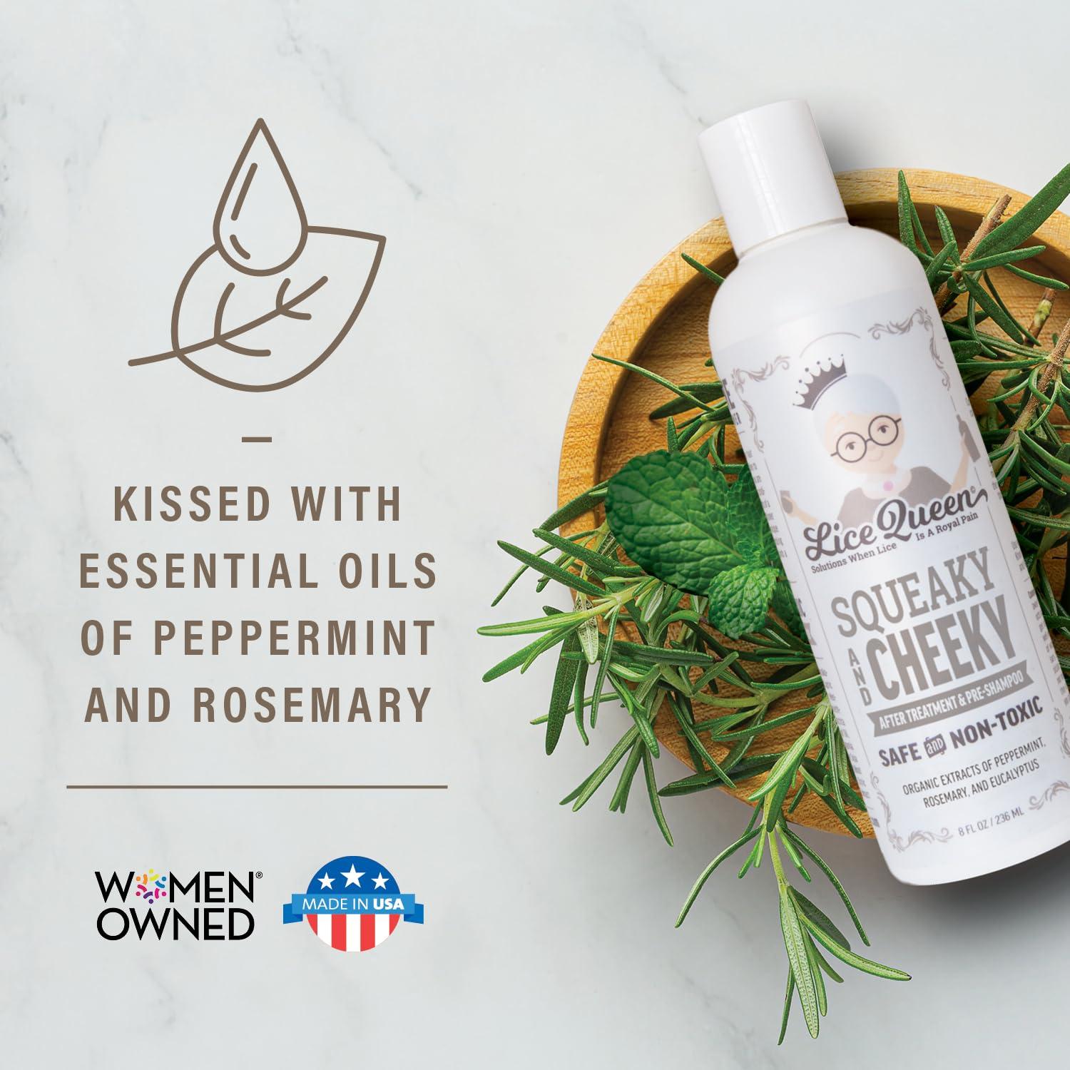Lice Queen Lice Queen Lice Prevention Shampoo - Lice Shampoo That Kills Eggs and Lice with Citronella, Peppermint & Rosemary (8 Fl Oz / 237ml) - Safe for Daily Use - Sulfate & Paraben Free - All Hair Types