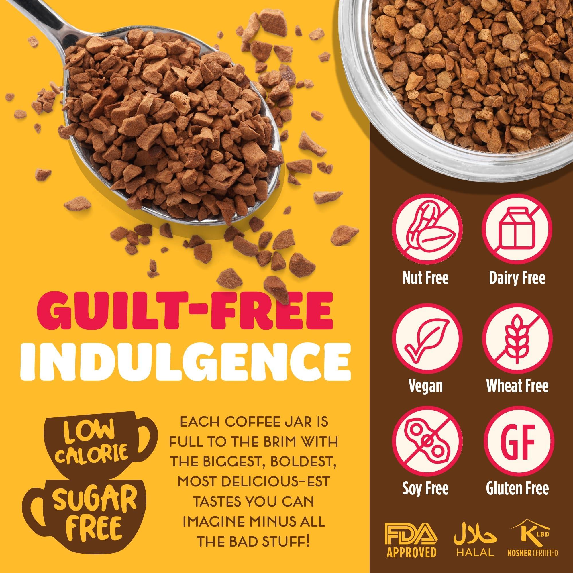 Beanies The Flavour Co Beanies Flavour Instant Coffee -White Chocolate & Raspberry Instant Flavored Coffee - Bold & Adventurous Full-On Flavor - An Indulgent Sugar Free Taste Explosion - Low Calorie - Vegan & Gluten Free - Wheat & Dairy Free, 6 x 50g jar