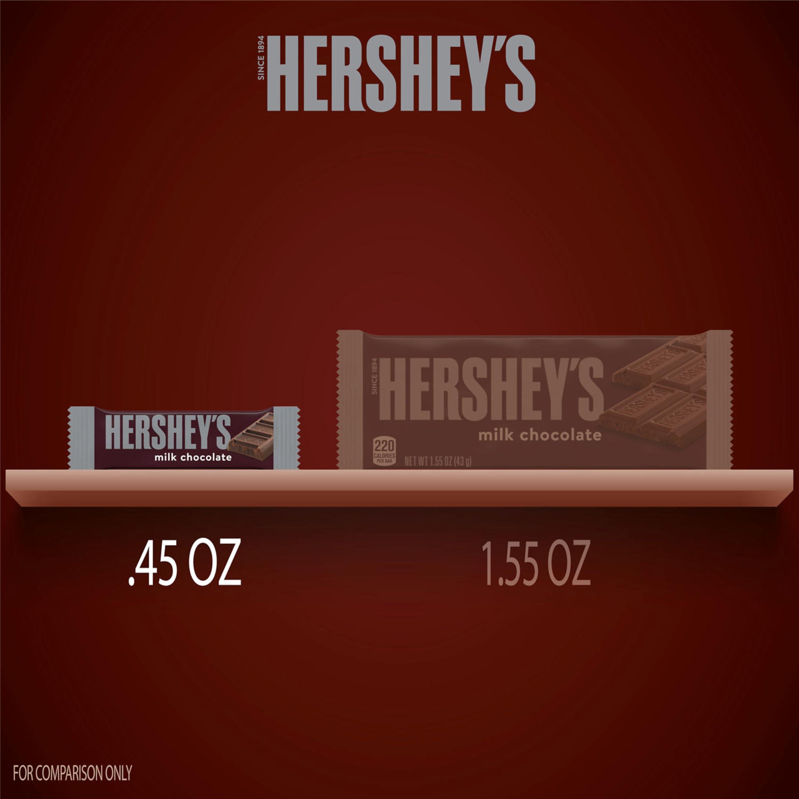 HERSHEY\'S HERSHEY\'S Milk Chocolate Snack Size, Candy Bars, 0.45 oz (25 Pieces)