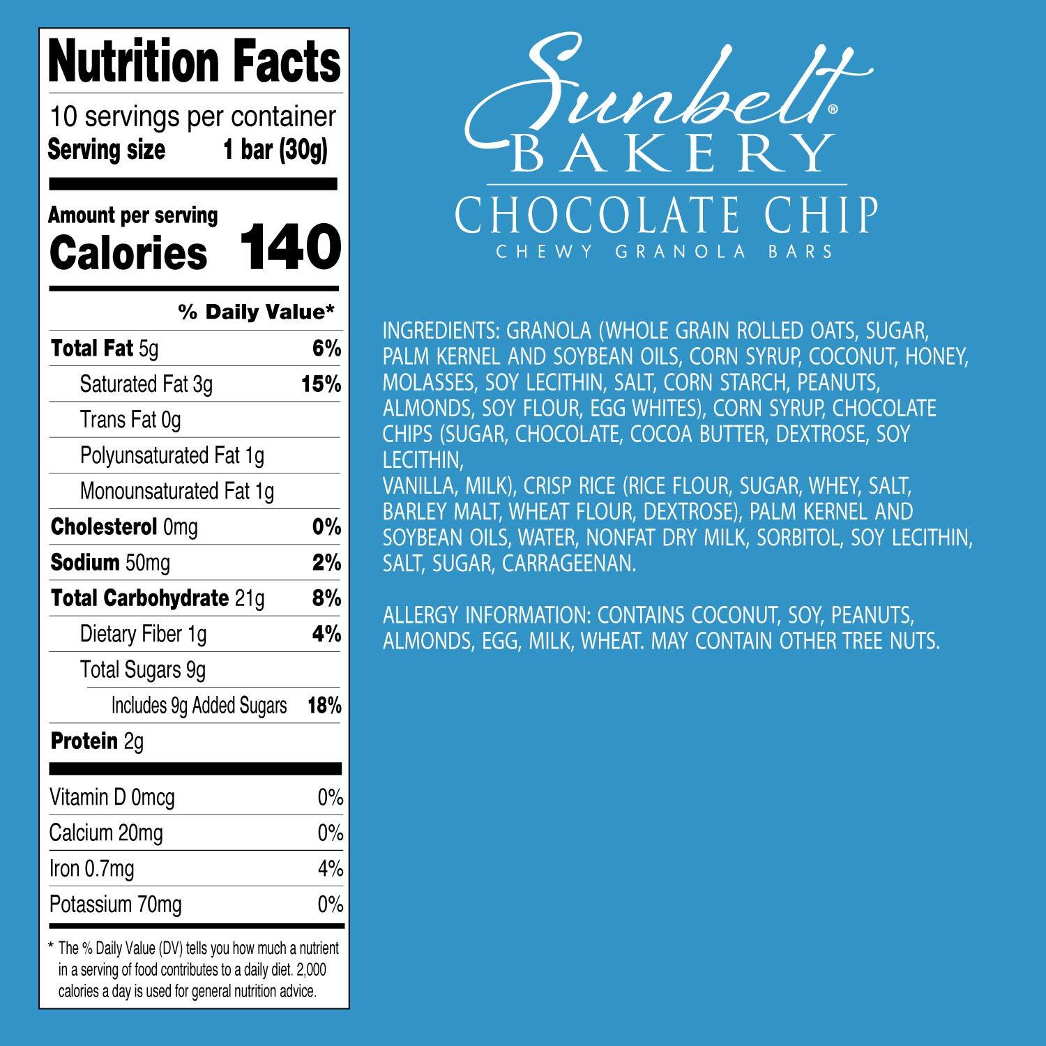 Sunbelt Bakery Sunbelt Bakery Chocolate Chip Chewy Granola Bars, 10 Bars In Each Box, No Preservatives (8)