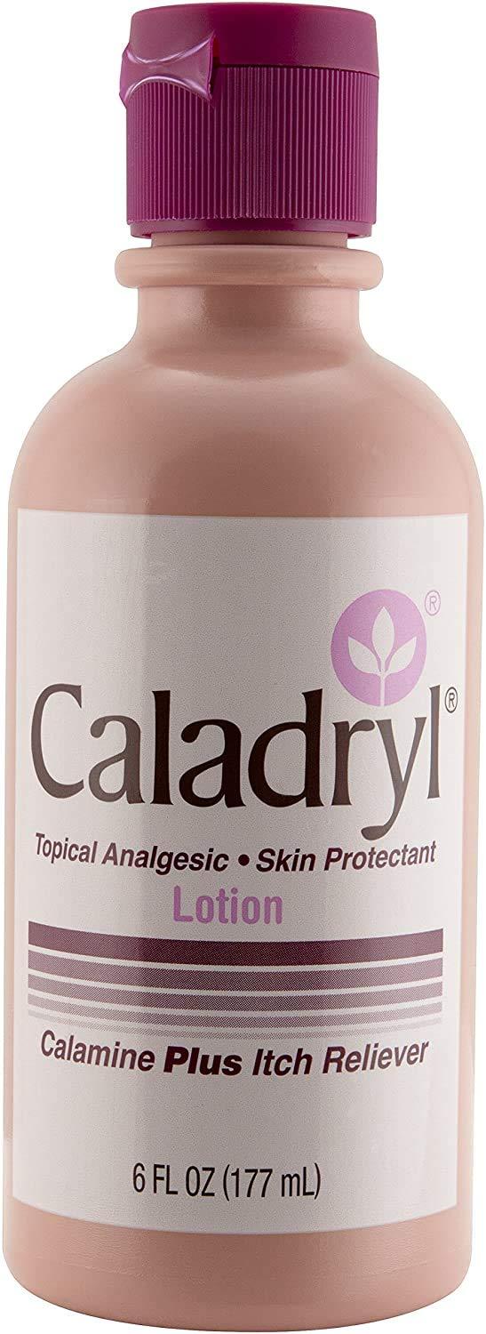 Caladryl Caladryl Pink Calamine Skin Protectant Plus Itch Relief, 6 Ounce Bottle (2 Packs(6.0 Ounce))