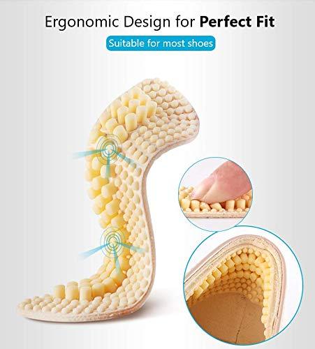 uoopiux (3 Pairs) Silicone Heel Grips for Mens/Womens | Anti-Slip for Inside of Loose Heels, Shoes Too Big | Non-Slippage Gel Heel Grip Liners | Multi-Size No-Slip Inserts | Improve Fit Adhesive (Black)