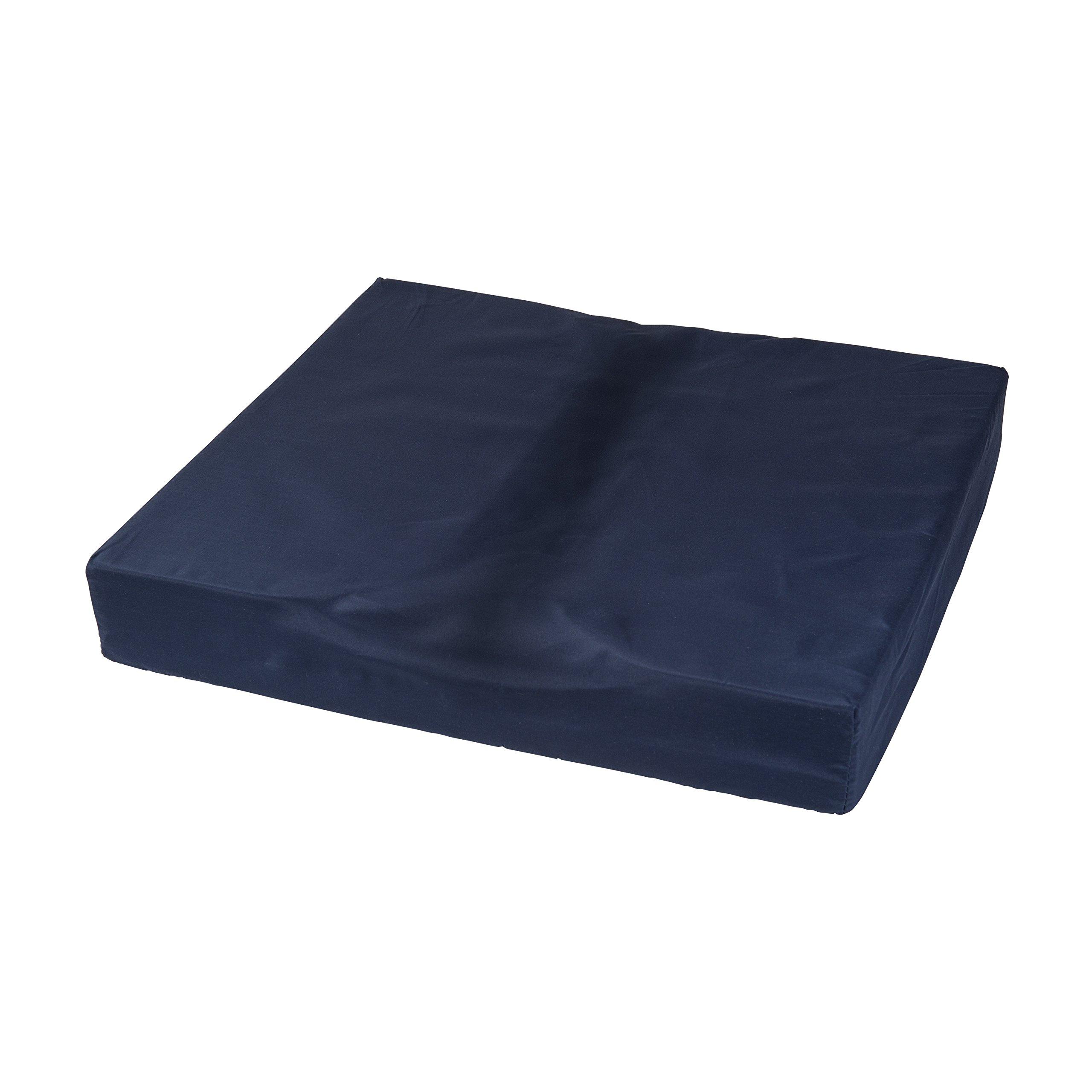 DMI DMI Dual Cut Foam Coccyx Seat Cushion, Supportive Firm Foam Chair Cushion, Wheelchair Cushion, Computer Chair Cushion, Floor Cushion, 16 x 18 x 3 Inches, Navy