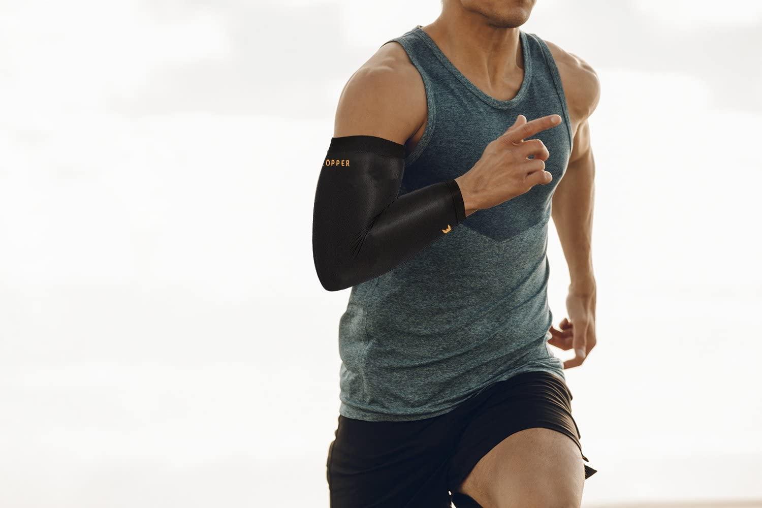 THX4COPPER THX4COPPER Elbow Compression Sleeve(2 Pieces) - Copper Infused Support -Guaranteed Recovery Copper Elbow Brace-Idea for Workouts, Sports, Golfers, Tennis Elbow, Arthritis, Tendonitis (XX-Large)