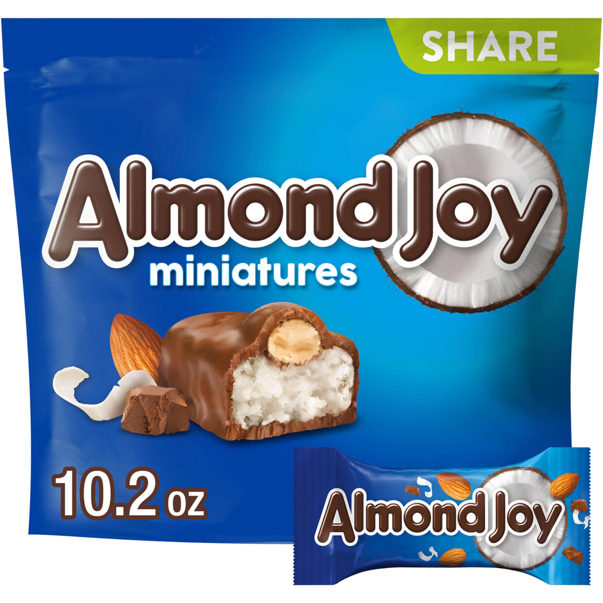 HERSHEY'S ALMOND JOY Miniatures Coconut and Almond Chocolate Candy Share Pack, 10.2 oz