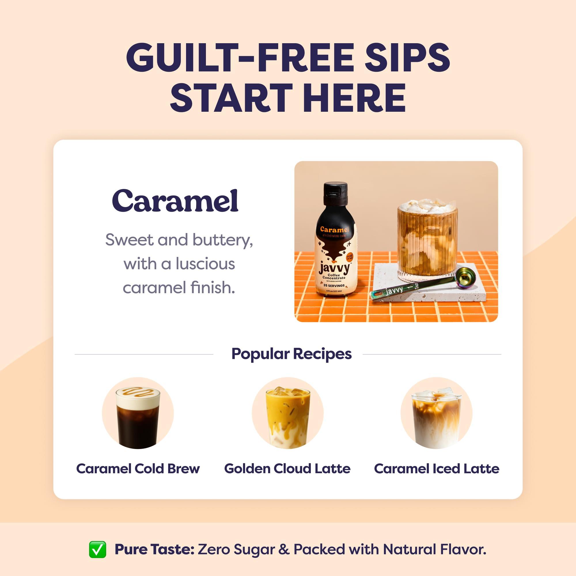 Javy Coffee Javy Coffee Concentrate - Cold Brew Coffee, Perfect for Instant Iced Coffee, Cold Brewed Coffee and Hot Coffee, 35 Servings - Caramel