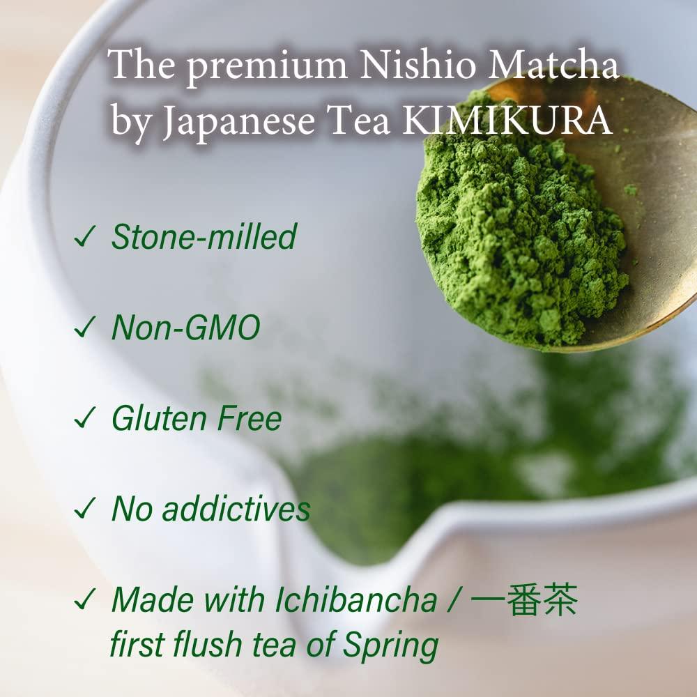 Japanese Tea KIMIKURA Superior Ceremonial Grade Matcha Green Tea Powder from NISHIO JAPAN | Japanese Tea KIMIKURA | Matcha KIMIKURA (2_Nishio [Competition Grade -Ceremonial] 30g/1oz tin)