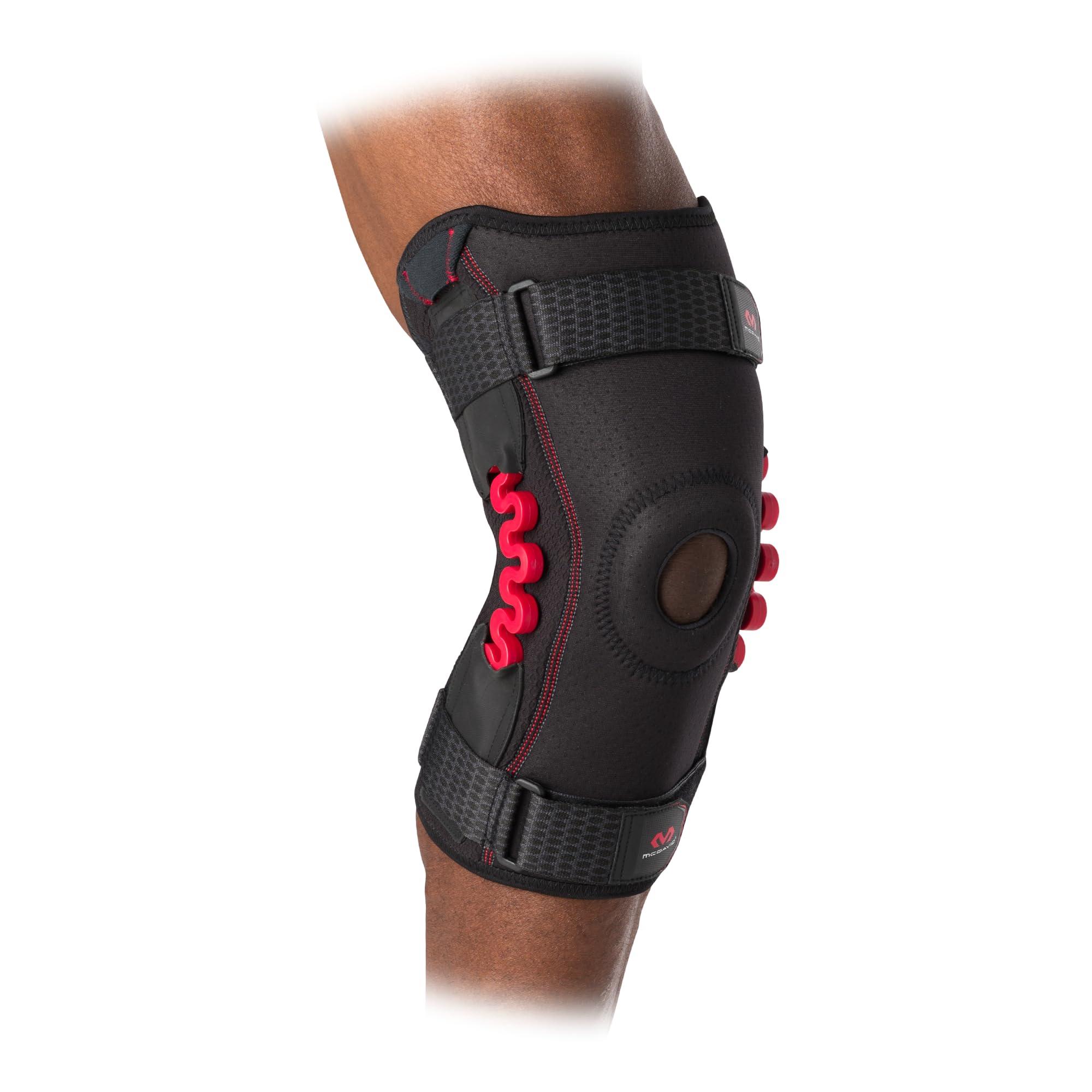 McDavid McDavid NRG Max Support Knee Brace, Compression Brace w/Spring Hinges for Injury Recovery, Pain, Fits Right or Left Leg