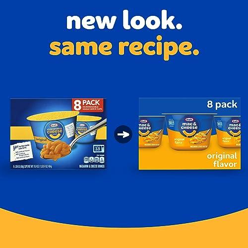 Kraft Mac & Cheese Kraft Original Easy Microwavable Macaroni and Cheese Cups (8 ct Box, 2.05 oz Cups) (Pack of 2)