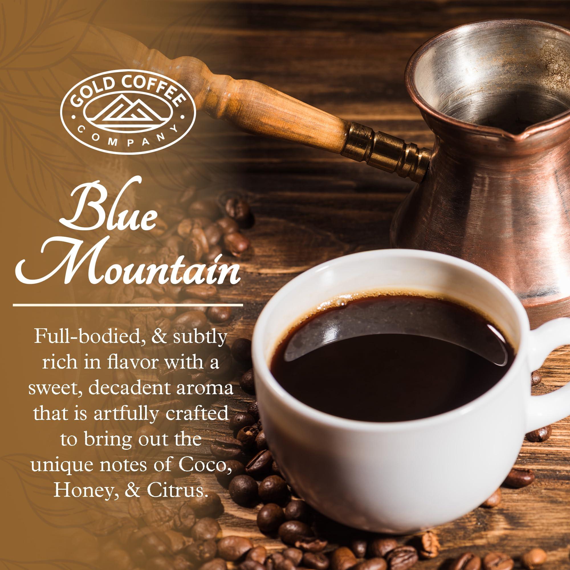 GOLD COFFEE COMPANY Gold Coffee Blue Mountain Blend 1 lb Medium Roast Whole Bean Coffee (Pack of 4)