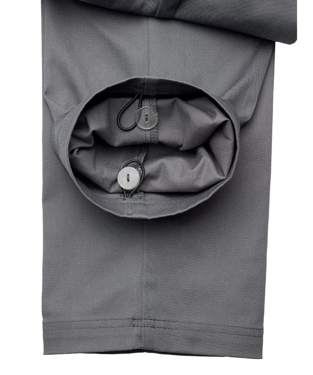 Silvert's Adaptive Clothing & Footwear Men’s Open-Back Adaptive Cotton Trouser Pant - Slate Gray LGE