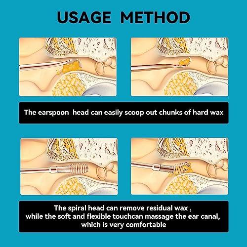 ILYISFMTY Spiral Ear Wax Remover Ear Cleaning Tool Ear Wax Removal Tool Ear Cleaner Ear Wax Removal kit Spring Ear Wax Cleaner Tool Set