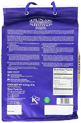 Dunar Dunar Festiva Pusa Basmati Rice, 10 Lb