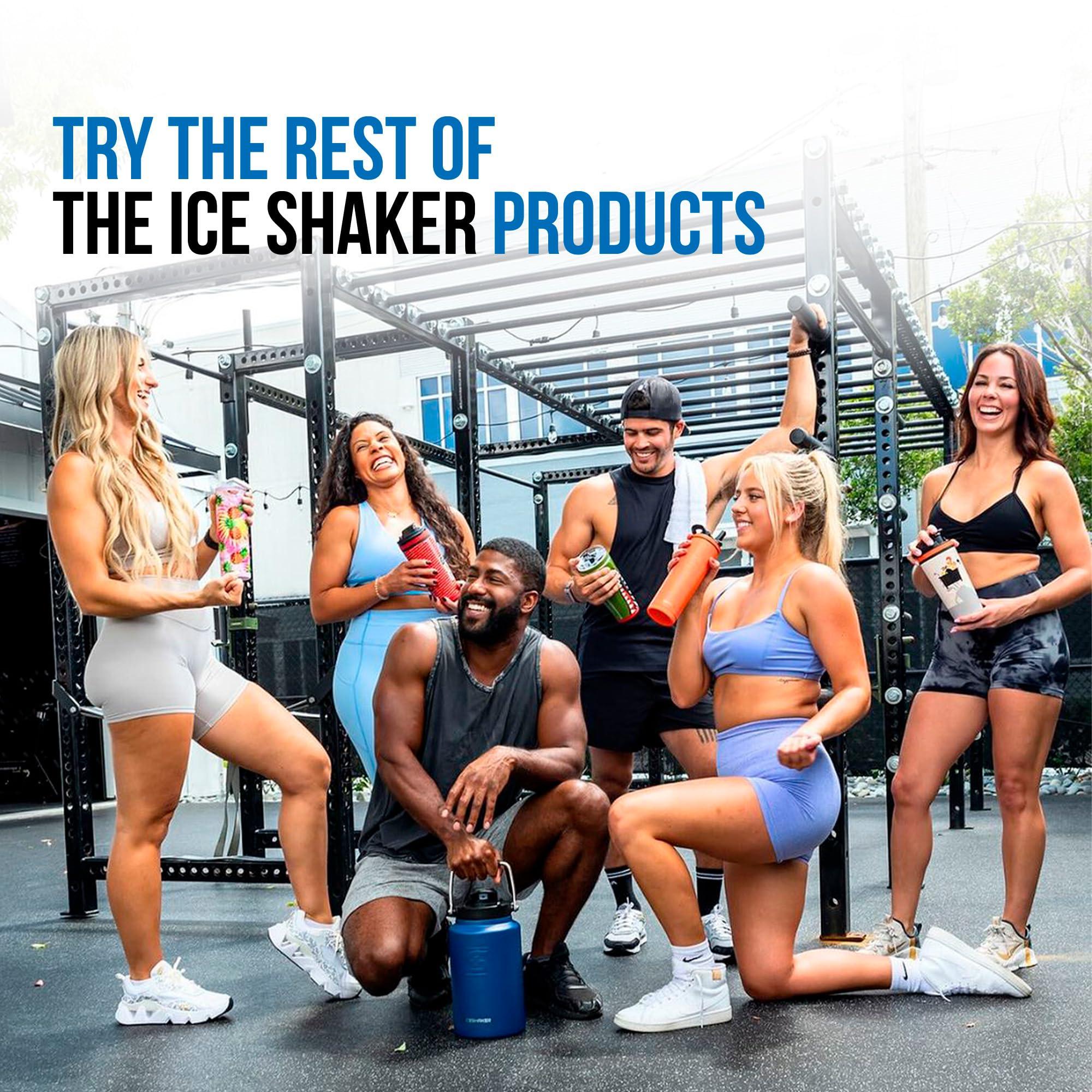 Ice Shaker Ice Shaker Insulated Stainless Steel Shaker Bottle | 26oz , Stainles Steel | Cold for 30+ Hours | Insulated Cup with Twist-on Agitator | Odor-Free Shaker Cup for Protein Shakes, Water, Smoothies, Cocktails