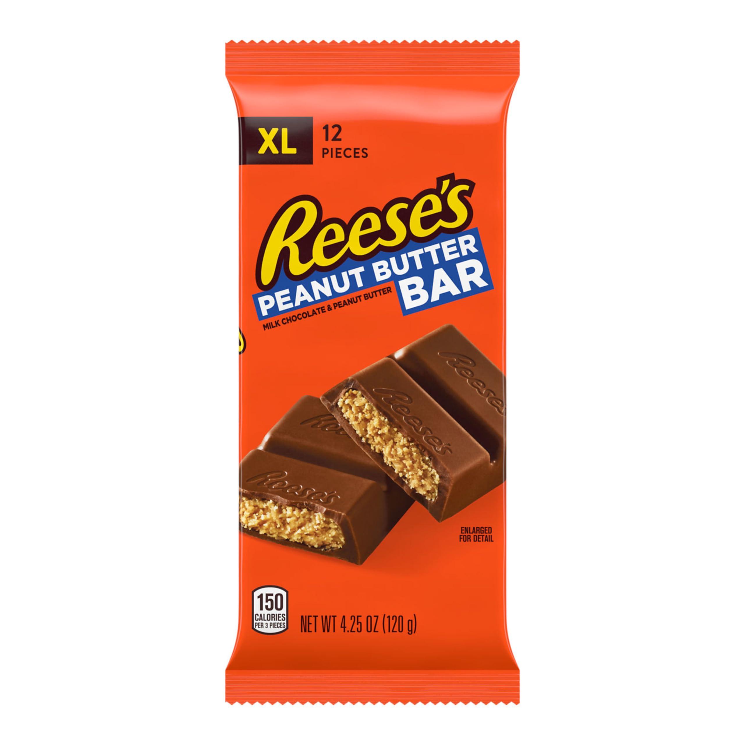 Reese's REESE\'S Milk Chocolate Peanut Butter XL, Candy Bars, 4.25 oz (12 Count, 12 Pieces)