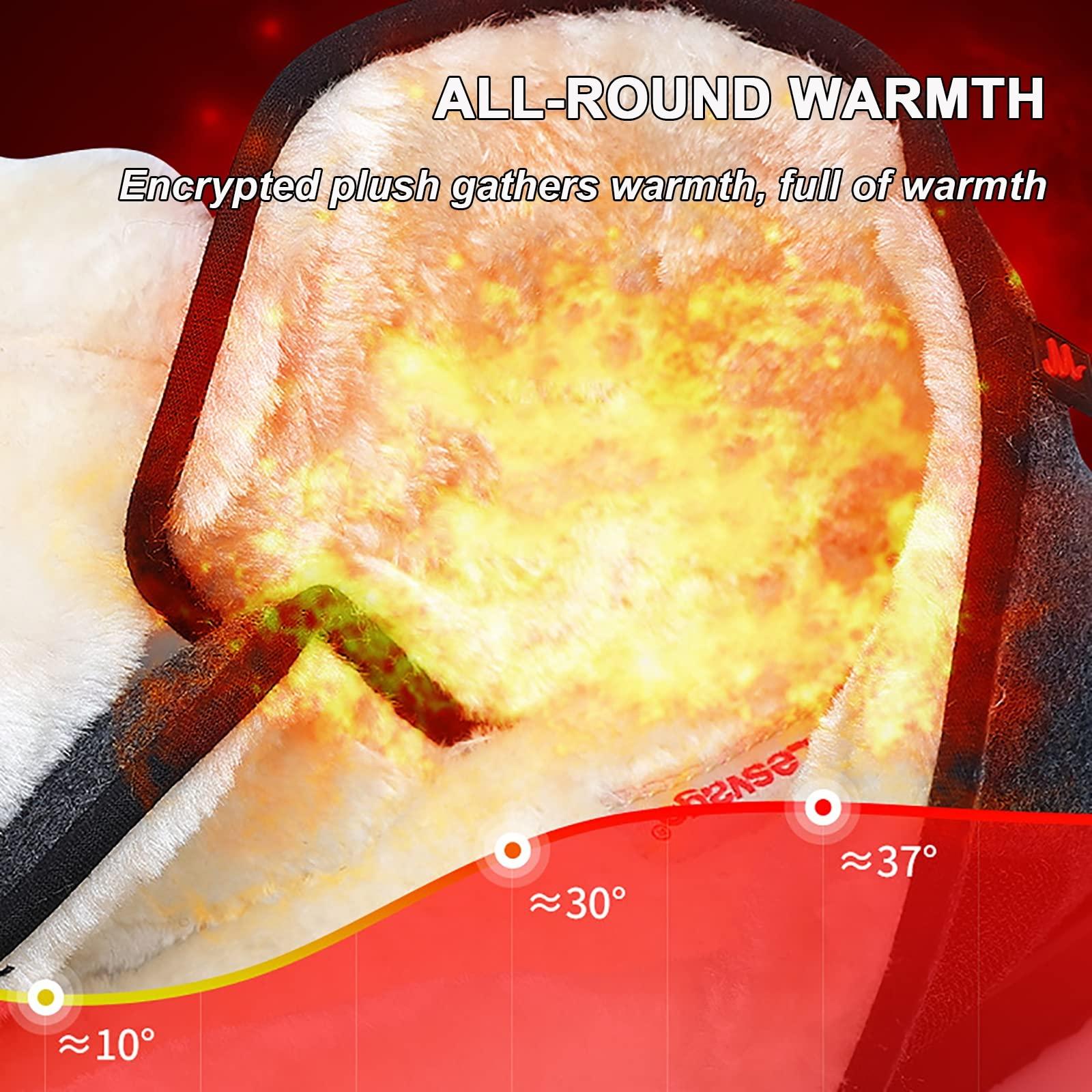 FZYUAN Men\'s Diabetic Shoes Winter, Extra Wide Width Orthopedic Slip-on Shoes Diabetic Sneakers, Adjustable Closure Walking Sneakers with Arch Support Cushioning for Swollen Feet,9.5