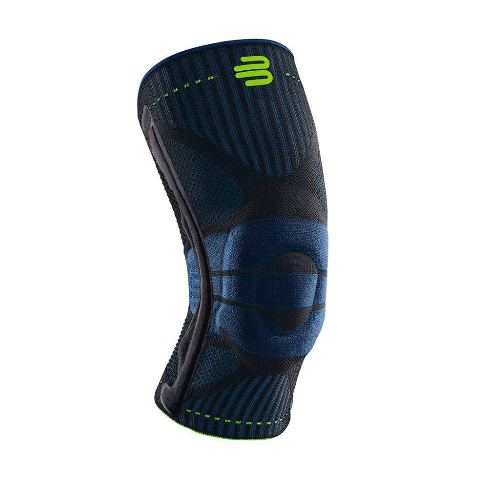 Bauerfeind Bauerfeind Sports Knee Support - Knee Brace for Athletes with Medical Grade Compression - Stabilization and Patellar Knee Pad (Black/Blue, XS)