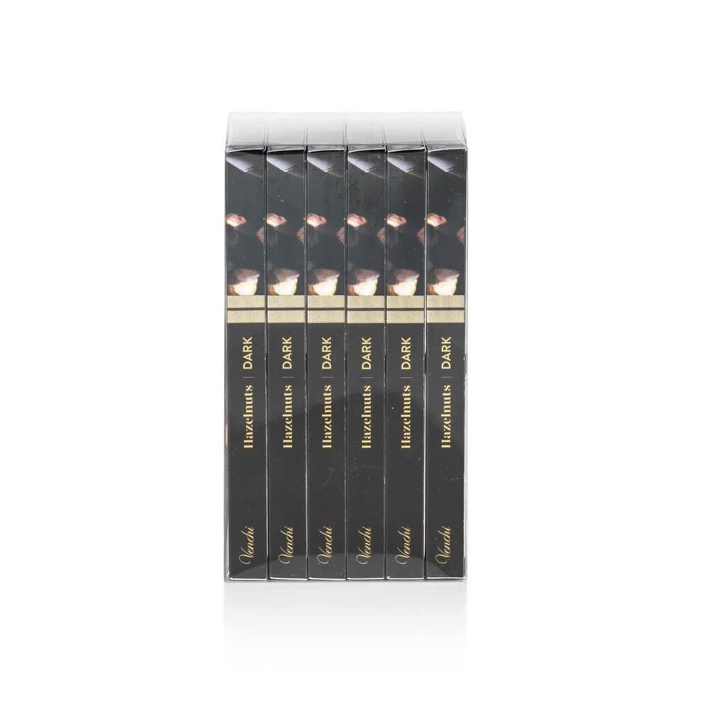 Venchi Venchi Set of 6 70% Dark Chocolate and Hazelnut bars, 21.16 oz
