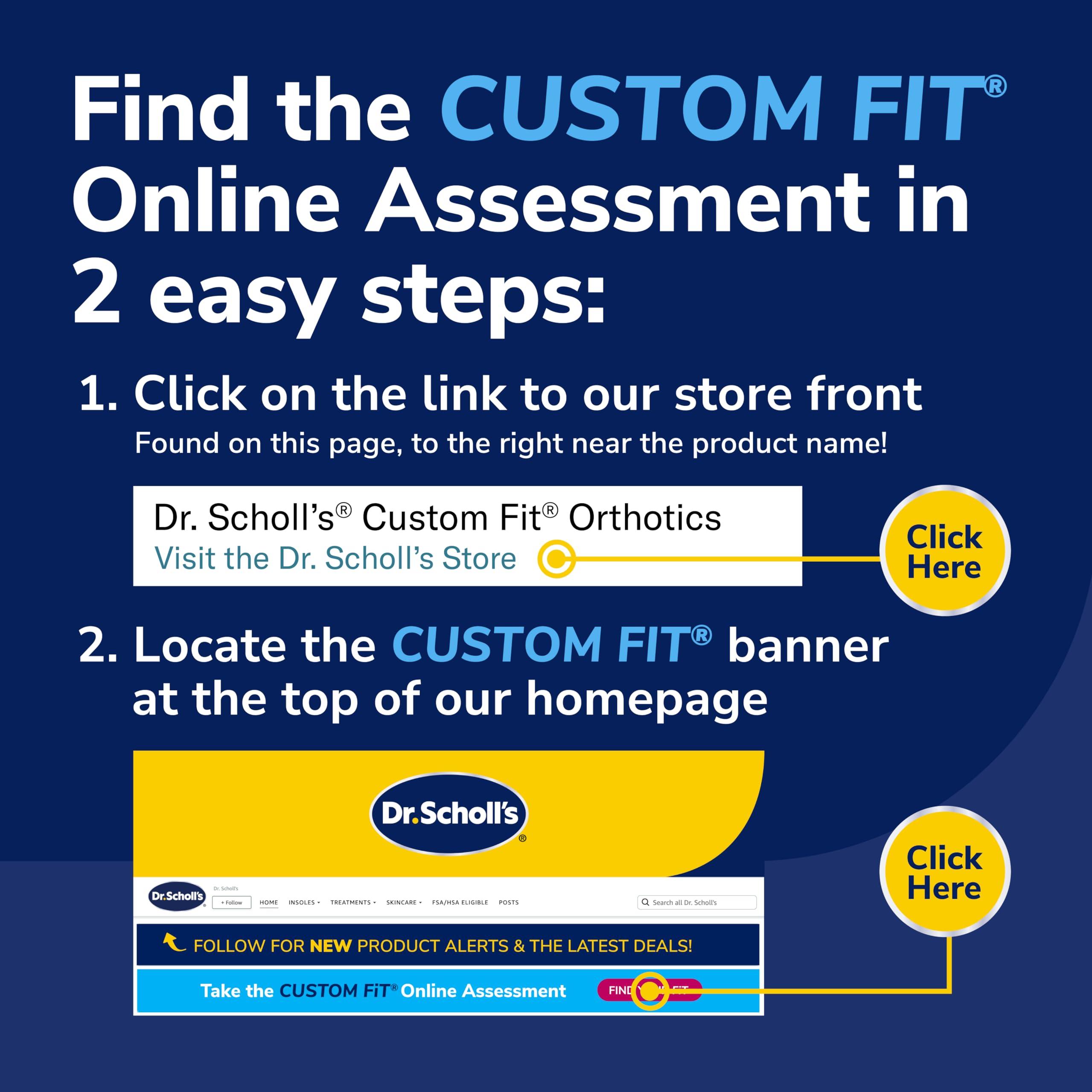 Dr. Scholl's Dr. Scholls Custom Fit Orthotics 3/4 Length Inserts CF 410, 5-in-1 All-Day Pain Relief for Feet, Lower Back, Knees, Heel & Plantar Fasciitis, Arch Support Shoe Insoles for Men Women, FSA HSA Eligible