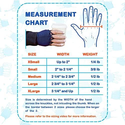 HandiThings Handithings Comfortable Hand Weight for Essential Tremor Control, Shaky Hands, Physical/Occupational Therapy, Fine Motor Skills, Writing Stability & Strengthening - PROUDLY HAND MADE IN THE USA - (WORKS FOR RIGHT OR LEFT HAND)-(X-SMALL, 1/4lb.)
