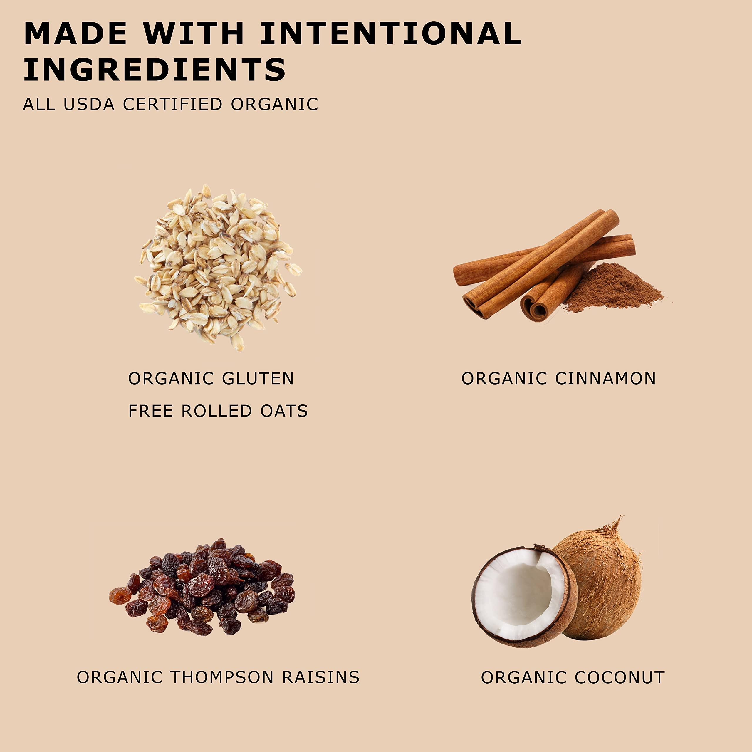 BROOKLYN'S OWN Brooklyn's Own Organic Granola Cinnamon Raisin Breakfast Cereal - Gluten-Free Healthy Snacks - 12 Ounce Resealable Eco-Friendly Pack