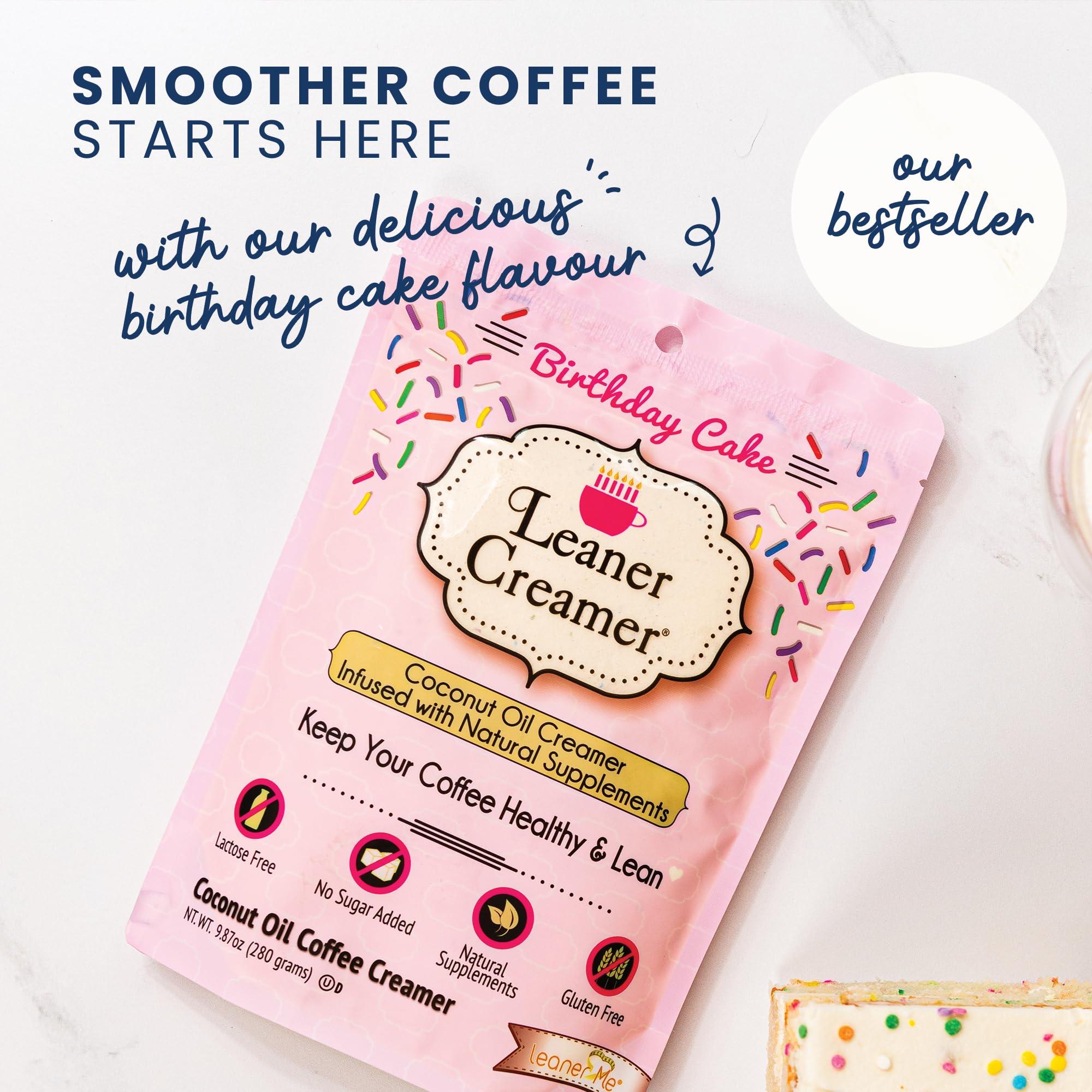 Leaner Creamer Leaner Creamer Non-Dairy Sugar Free Coffee Creamer Perfect Coconut Oil Powder To Naturally Cream and Sweeten Coffee, Smoothies, Protein Shakes & More! Ideal Flavoring For All Diets
