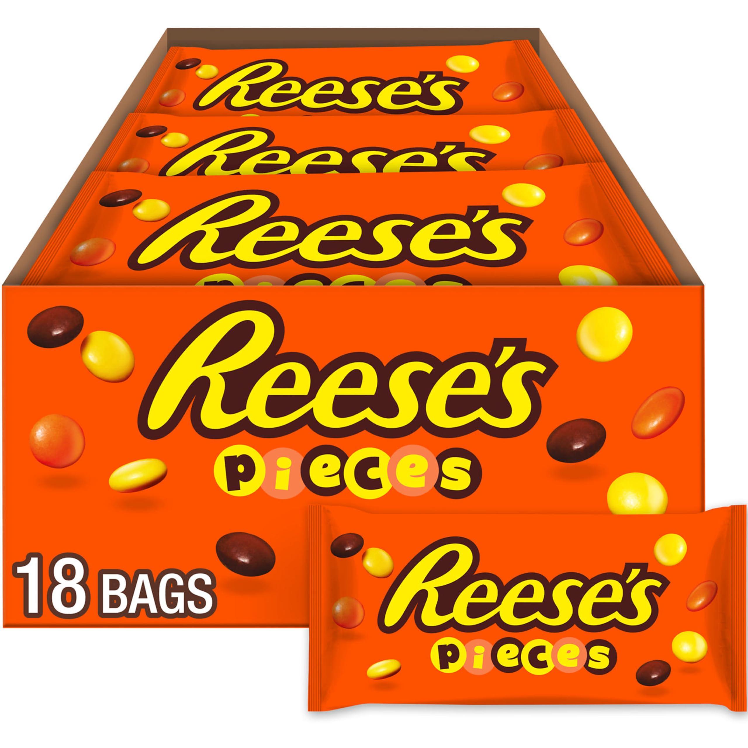 HERSHEY'S REESE\'S PIECES Peanut Butter Candy Bags, 1.53 oz (18 Count)