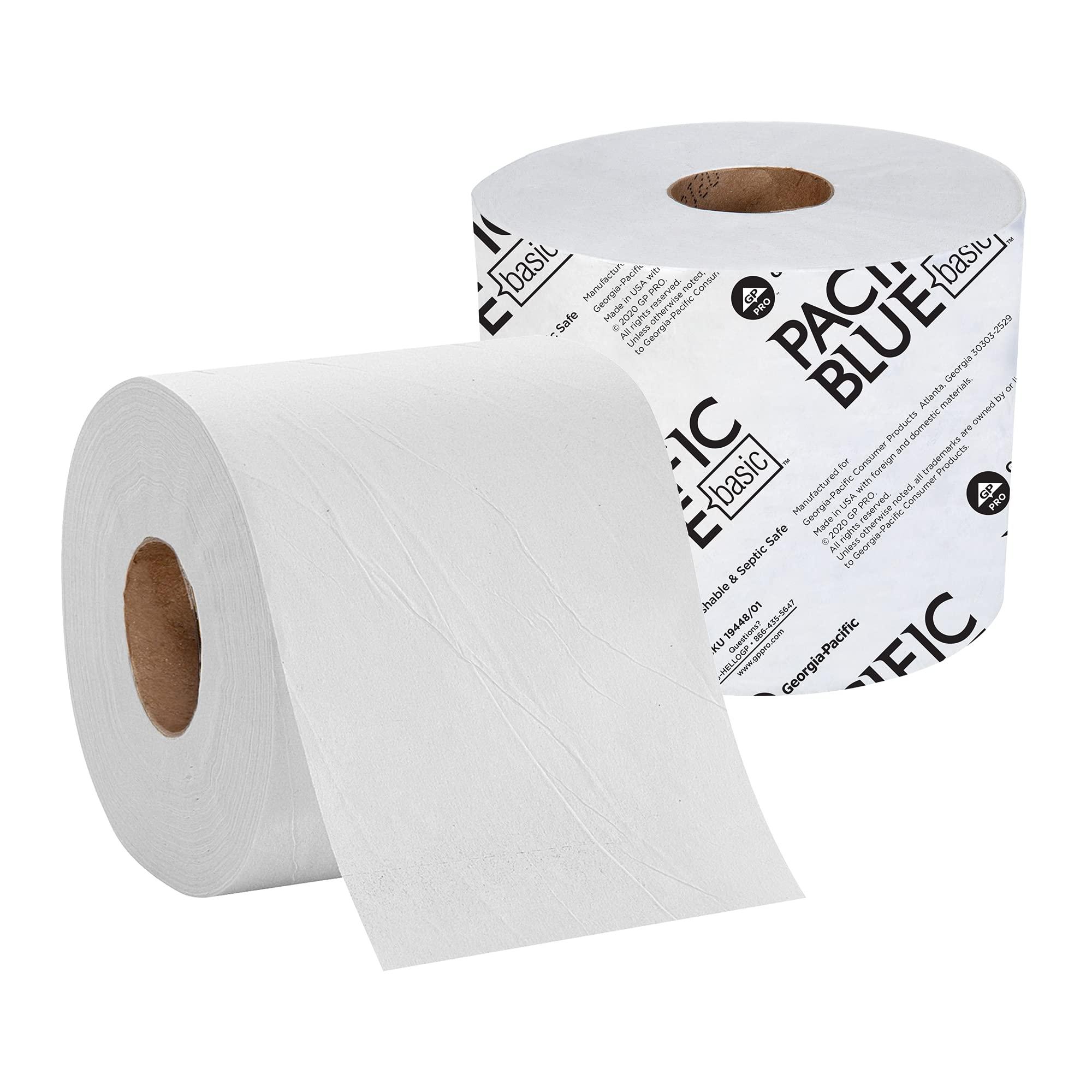 Georgia-Pacific Georgia-Pacific Pacific Blue Basic 2-Ply Toilet Paper (Previously Branded Envision),19448/01,1,000 Sheets Per Roll,48 Rolls Per Case