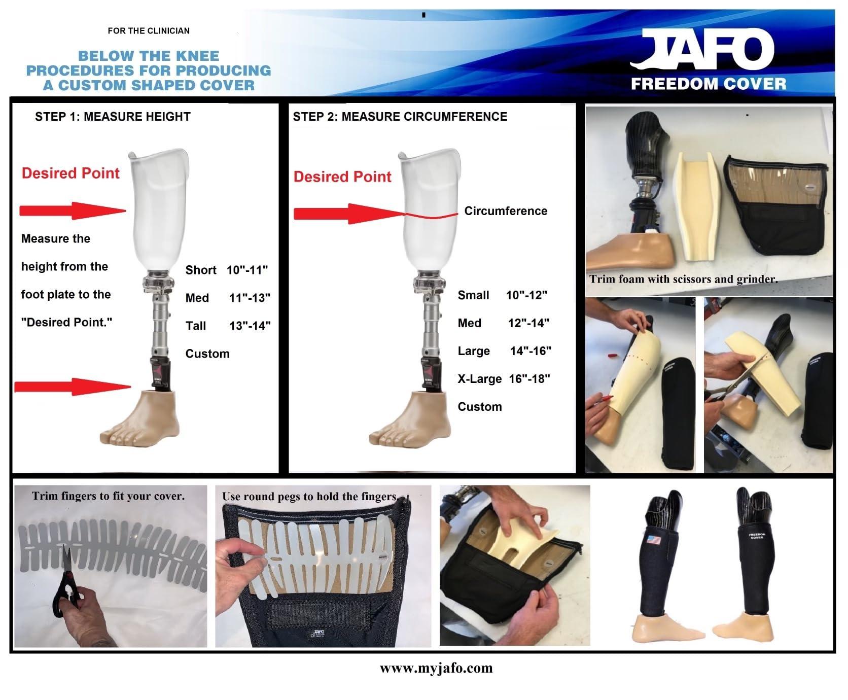 Freedom Cover Freedom Cover Below Knee Prosthetic Leg Cover (Tan/Nude, H: Short C: XL)