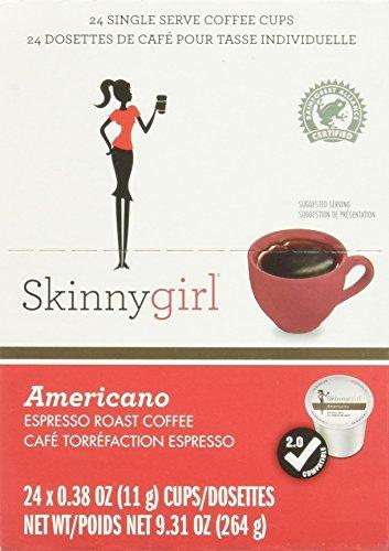 Skinnygirl Skinnygirl Coffee Pods, Americano, Espresso Roast Coffee in Single Serve Pods for Keurig K Cups Brewers, 24 Count Per Box, 2 Boxes