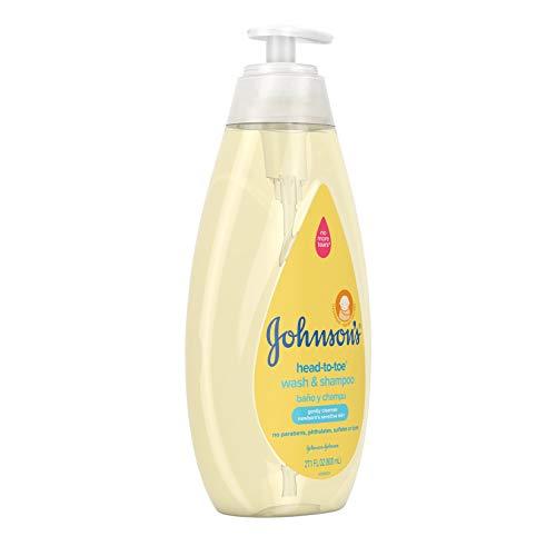 Johnson's Baby Johnson's Head-to-Toe Gentle Tear-Free Baby & Newborn Wash & Shampoo, Sulfate-, Paraben- Phthalate- & Dye-Free, Hypoallergenic Wash for Sensitive Skin & Hair, 27.1 fl. Oz