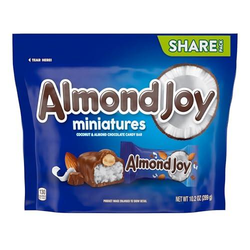 HERSHEY'S ALMOND JOY Miniatures Coconut and Almond Chocolate Candy Share Pack, 10.2 oz