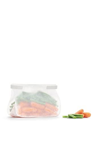 W&P W&P Roll Tight Reusable Food Storage Bag, Set of 3 (25oz, 36oz, 50oz), Freezer Safe, BPA-Free, Premium Food-Grade Materials, Cream