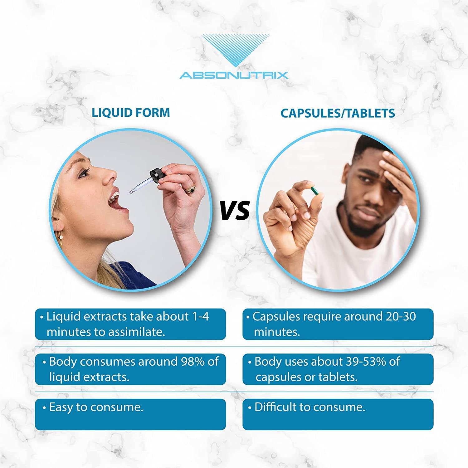 Absonutrix Absonutrix Myo Inositol & D-Chiro Inositol Blend 590 mg, 4 Fl Oz Drops, 200 Potent Servings, Bioavailability, Quick Absorption, GMP-Certified, Non-GMO, Cruelty-Free, Made in USA