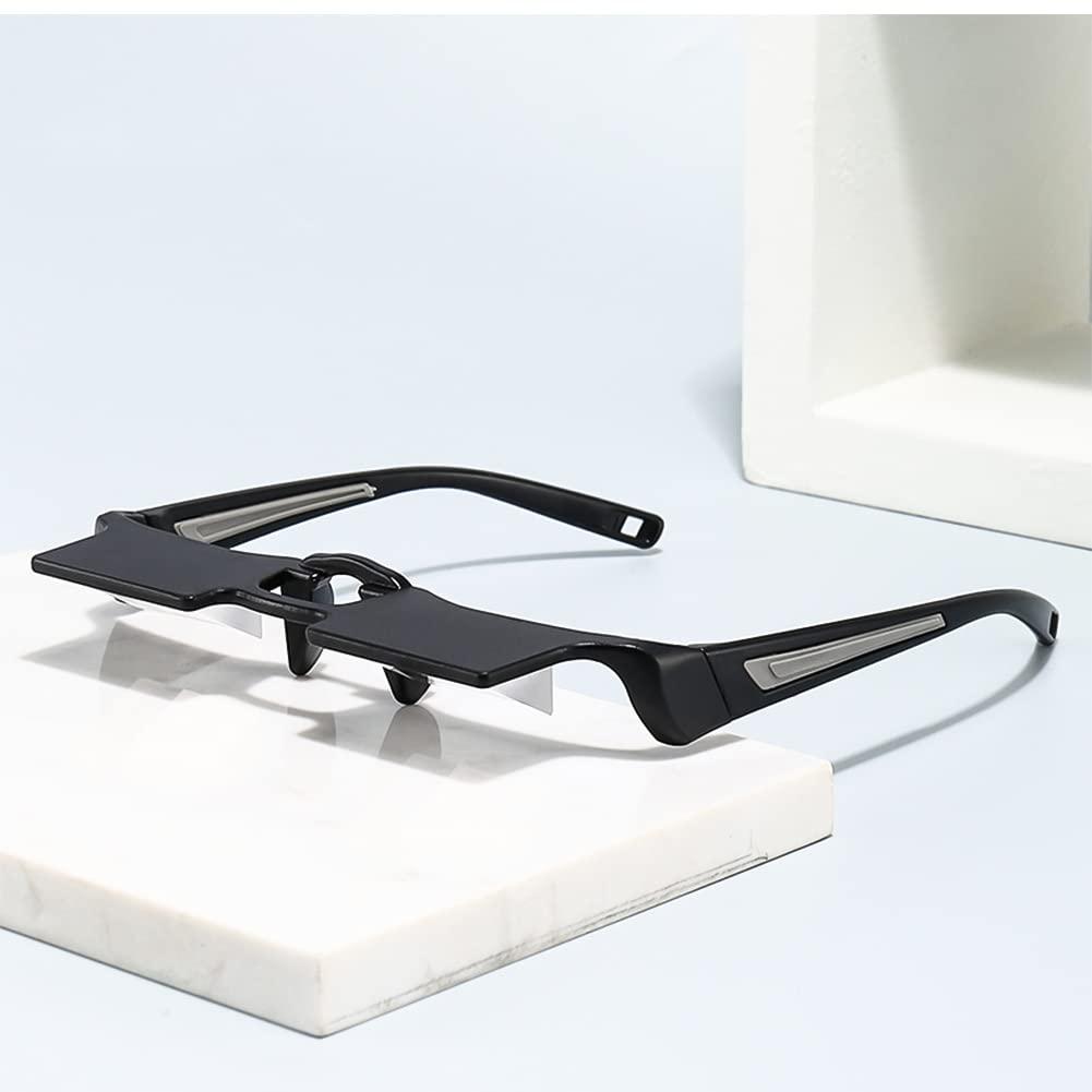 reiliva reiliva Prism Glasses Lazy Glasses Horizontal Position Glasses for lying down 90 Degree Glasses for Laying Down Reading and Watching TV
