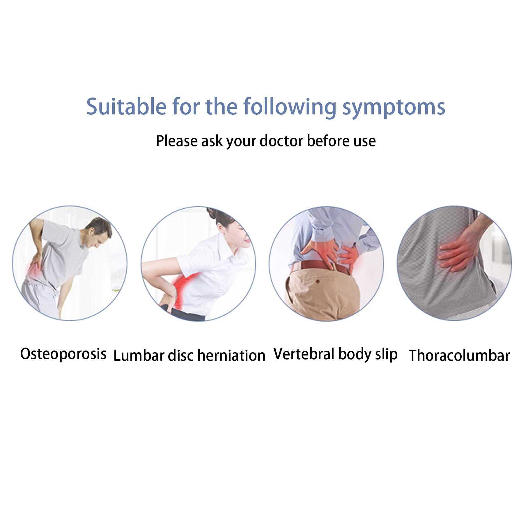 WILLQ Thoracic Full Back Brace Adjustable Thoracolumbar Fixation Brace Upper Spine Injuries and Pre or Post Surgery with This Hard Lumbar Support for Men Women Lumbar Spine Orthosis,Extralarge