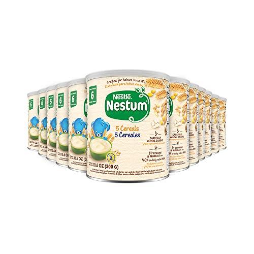 Gerber Nestle Nestum Infant Cereal, 5 Cereals, 10.6 oz (Pack of 12)