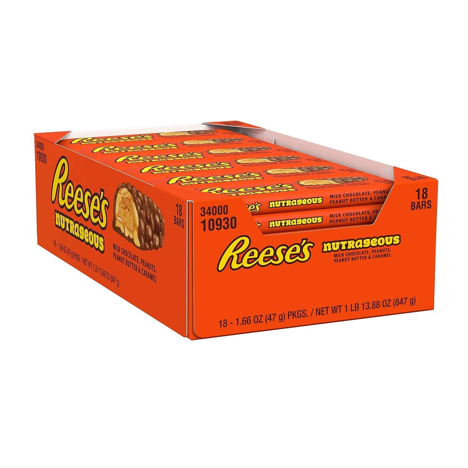 Reese's Reese's Nutrageous Bar, 1.66 Oz., 18/Box (Hec10930)