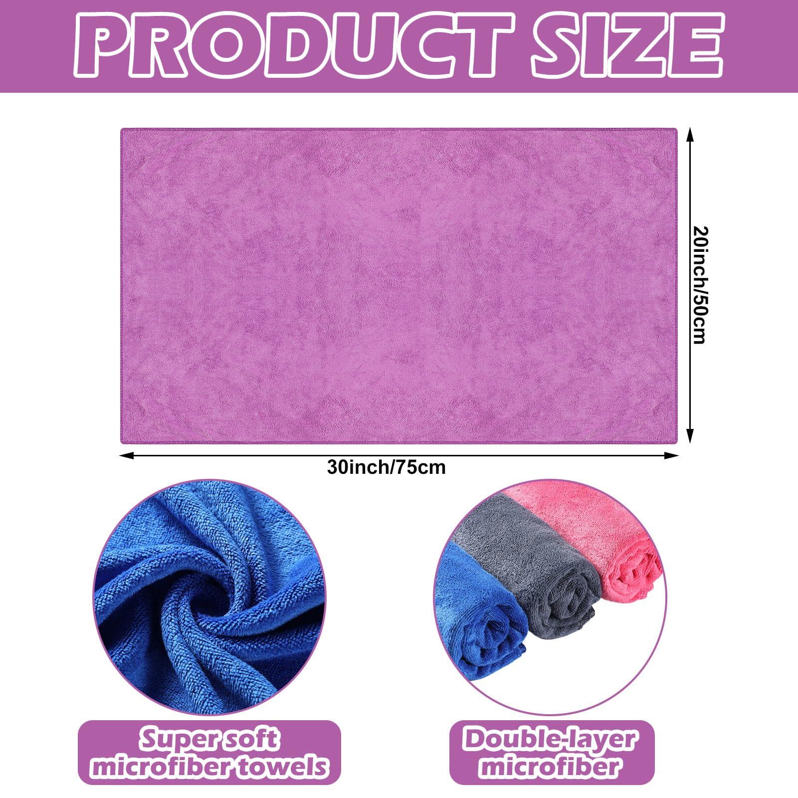 SmoothNovelty SmoothNovelty 10 Pcs Extra Large Microfiber Cleaning Cloth 30\" x 20\" Large Floor Microfiber Towel Reusable Washable Free Lint Free Cloth Rag for Squeegee Mop Floor Window Housekeeping (Bright Color)