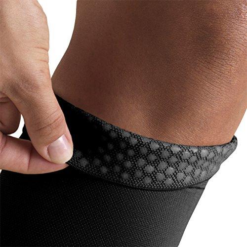 Truform Truform Compression 20-30 mmHg Thigh High Open Toe Dot Top Stockings Black, X-Large, 2 Count