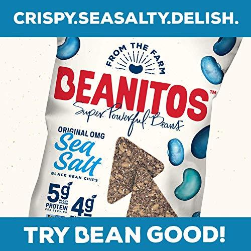 Beanitos Beanitos Black Bean Chips with Sea Salt, The Healthy, High Protein, Gluten free, and Low Carb Vegan Tortilla Chip Snack, A Lean Bean Protein Machine for Superfood Snacking At Its Best, 5 Ounce