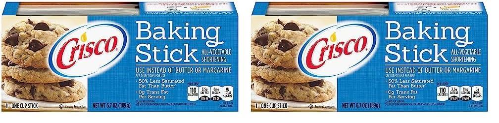 Crisco Crisco All-Vegetable Shortening Sticks, 6.7 Ounce (Pack of 2)
