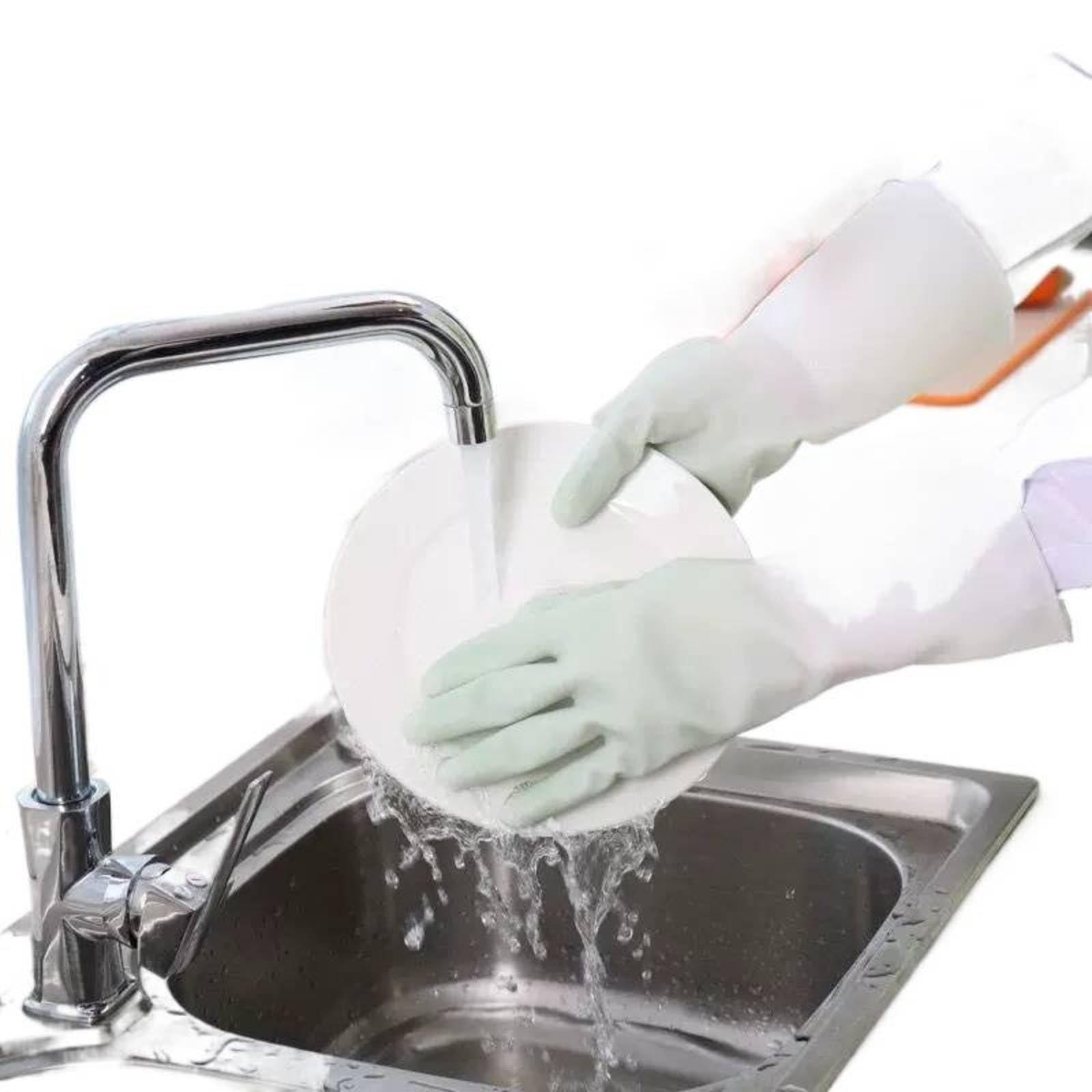 DOOKAA DOOKAA Dishwashing gloves thickened rubber gloves winter laundry warm waterproof gloves winter home latex gloves